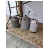 Three Metal Containers