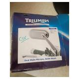 Triumph Oval Style Mirrors, Solid Stem