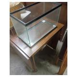 Glass Aquarium With Wood Stand