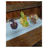 Three Fantasy Dragon Figurines