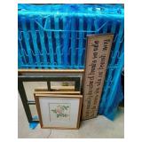 Folding Guest Bed With Art and Frames Lot