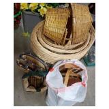 Wicker and Woven Baskets Lot
