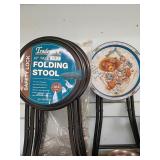 4 Folding Stools and Bear Tray