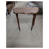 Wooden Side Table with Turned Legs