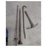 Rustic Tools Lot with Pickaxe