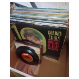 Box Lot of LP and 45 RPM Vinyl Records