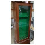 Wooden Glass-Front Gun Cabinet, 11x22x64"