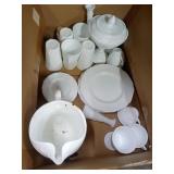 White Milk Glass Grapevine Pattern Tableware