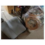 Rolling Seat and Lot of Craft Supplies