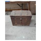 Wooden Trunk with Metal Accents
