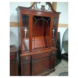 Mahogany China Cabinet With Broken Glass, 15x