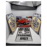 Chevrolet Metal Signs Collection Lot