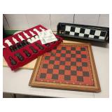Two Chess Sets With Boards and Storage
