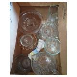 Glassware and Porcelain Figurine