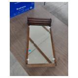 Wooden Framed Mirror with Roller
