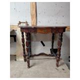 Wooden Table with Turned Legs