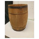 Wooden Barrel with Metal Bands