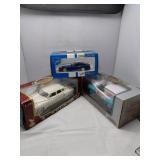 3 Die-Cast Model Cars in Boxes