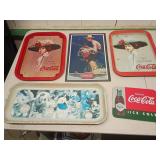 5 Metal Coca-Cola Advertising Trays