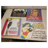4 Metal Decorative Signs