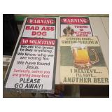 4 Humorous Metal Warning Signs