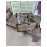 Vintage Bottle Collection in Crate