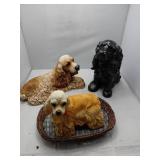 Three Cocker Spaniel Figurines