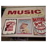 Four Metal Advertising Signs