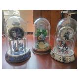 Three Elvis Presley Dome Clocks