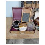 Vintage Suitcase w/Collectible Items