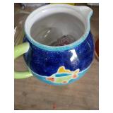 Ceramic Fish Motif Pitcher and Miscellaneous