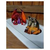 Dragon Figurines Painted Resin