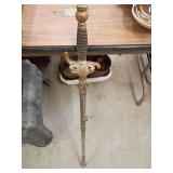 Decorative Sword with Brass Hilt and Scabbard
