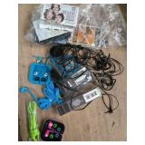 Earphones and Cassette Tapes Lot