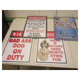4 Humorous Metal Warning Signs