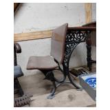 Vintage School Desk with Cast Iron Base