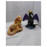 Two Fantasy Dragon Figurines