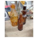 Three Vintage Glass Bottles