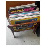 Vinyl Record Collection With Rack