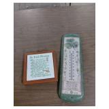 Irish Blessing Plaque and Thermometer