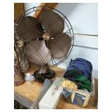 Vintage Fan, Lamp, and Miscellaneous