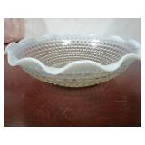 9.5" Opalescent Hobnail Glass Bowl