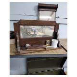 Wooden Shaving Mirror Set