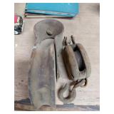 Vintage Iron and Wood Pulleys