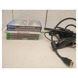 Lot: Video Games and Wired Controller