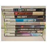 9 Xbox 360 Game Discs and Cases