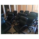 5 Black Office Chairs, 24x24x41 In.