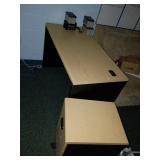 Office Desk with Rolling File Cabinet