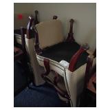 4 Upholstered White Armchairs