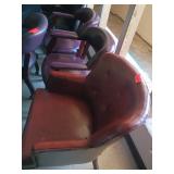 Leather Office Armchairs, 24x24x28